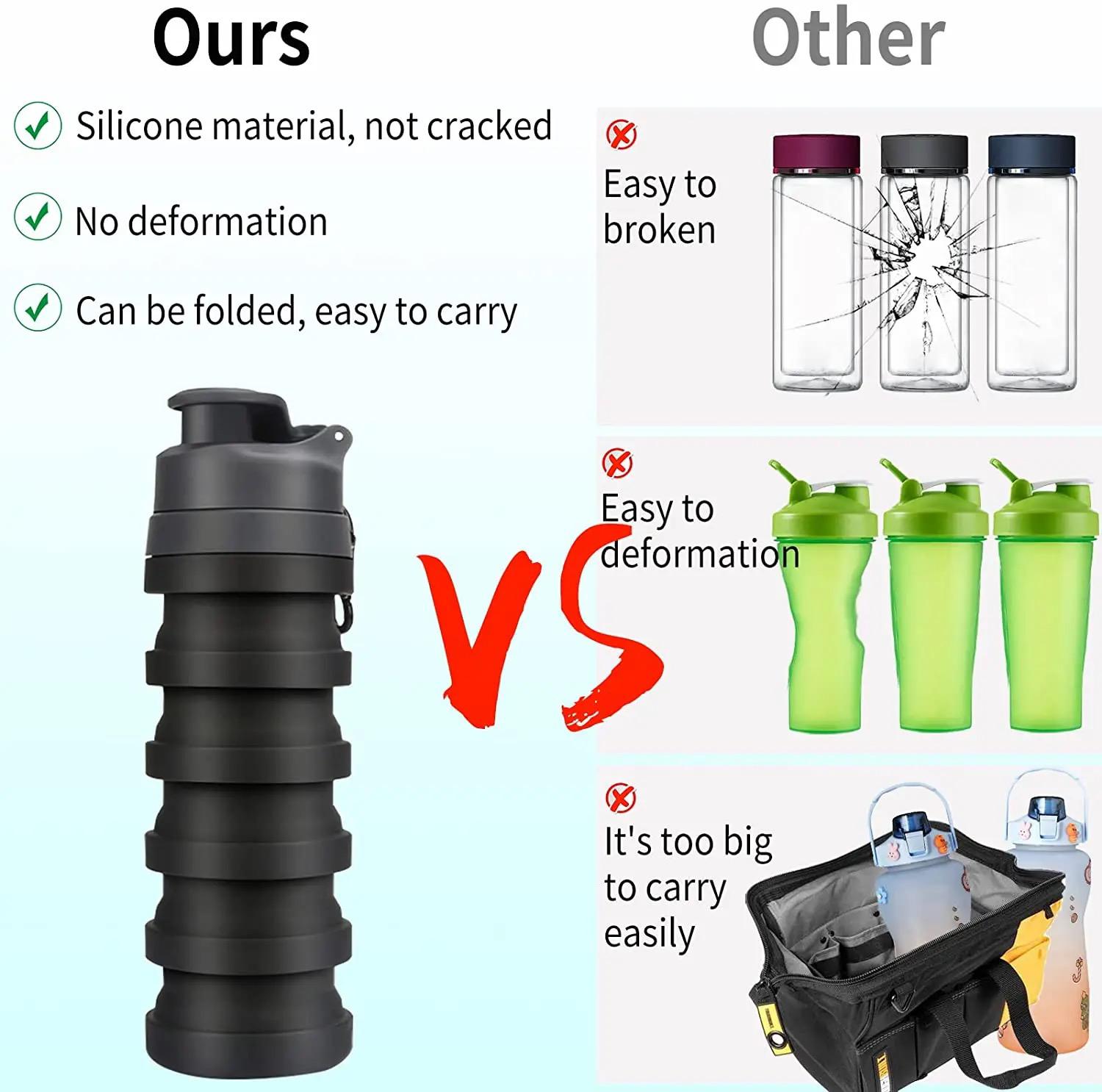 Collapsible Silicone Water Bottle