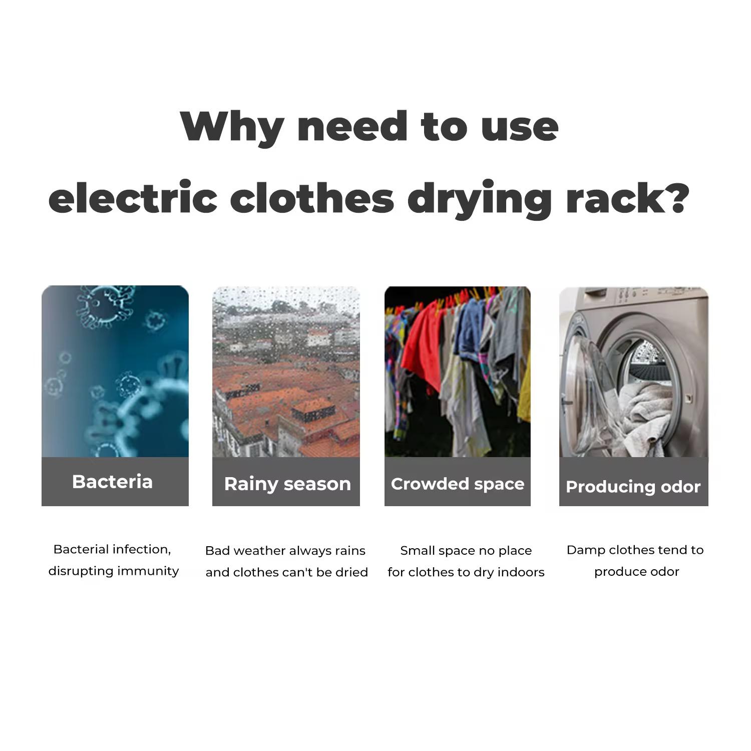 Electric Heated Clothes Drying Rack