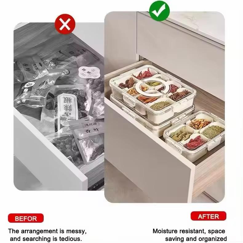 Portable 8 Compartment Divided