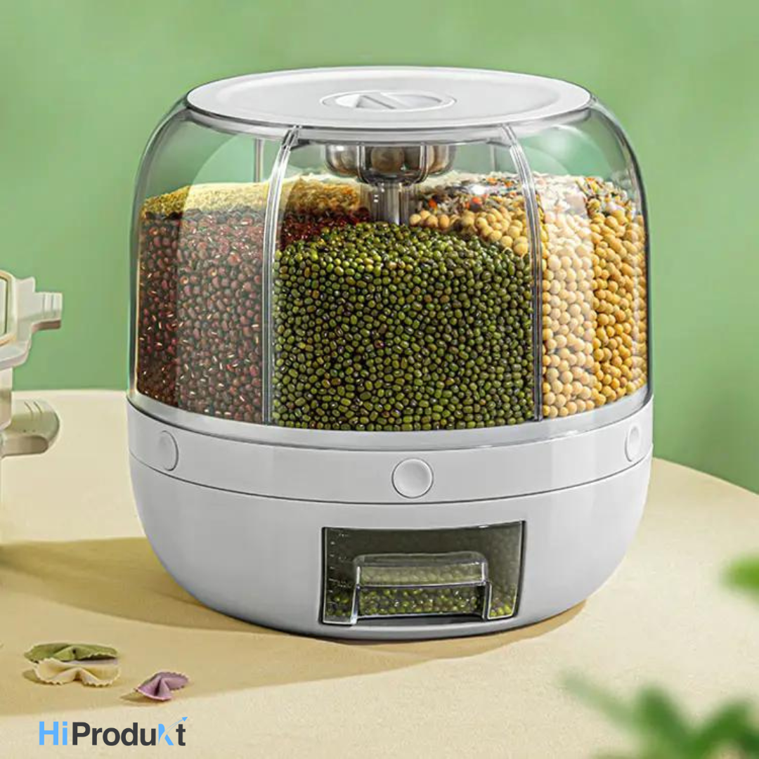 Hot 6-Grid Rotating Rice Dispenser