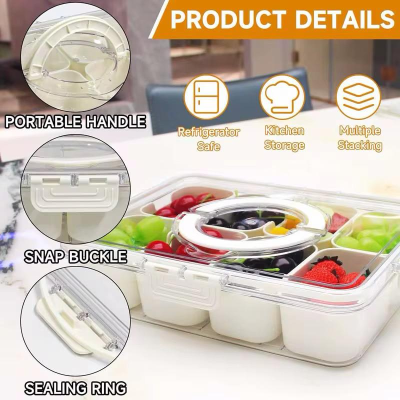 Portable 8 Compartment Divided